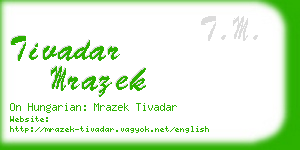 tivadar mrazek business card